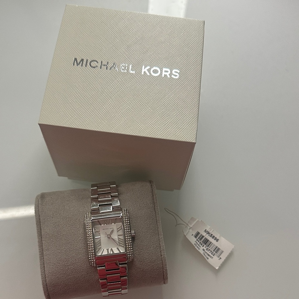 Michael Kors Silver Rectangular Watch